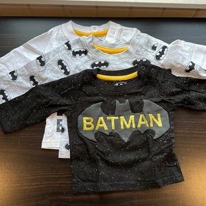 Batman long sleeve shirt set of 3 (0-3 months) for baby